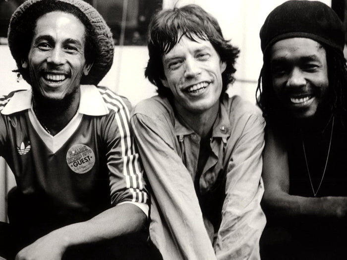 Bob Marley Mick Jagger Peter Tosh Backstage 1978 Wall Print Poster