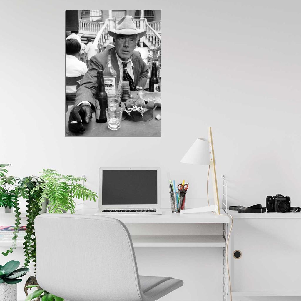 Lee Marvin Pocket Money 1972 Old Vintage BW Wall Print Poster