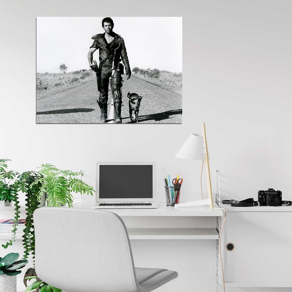 Mad Max Road Dog Mel Gibson Vintage Movie 1979 Wall Print Poster