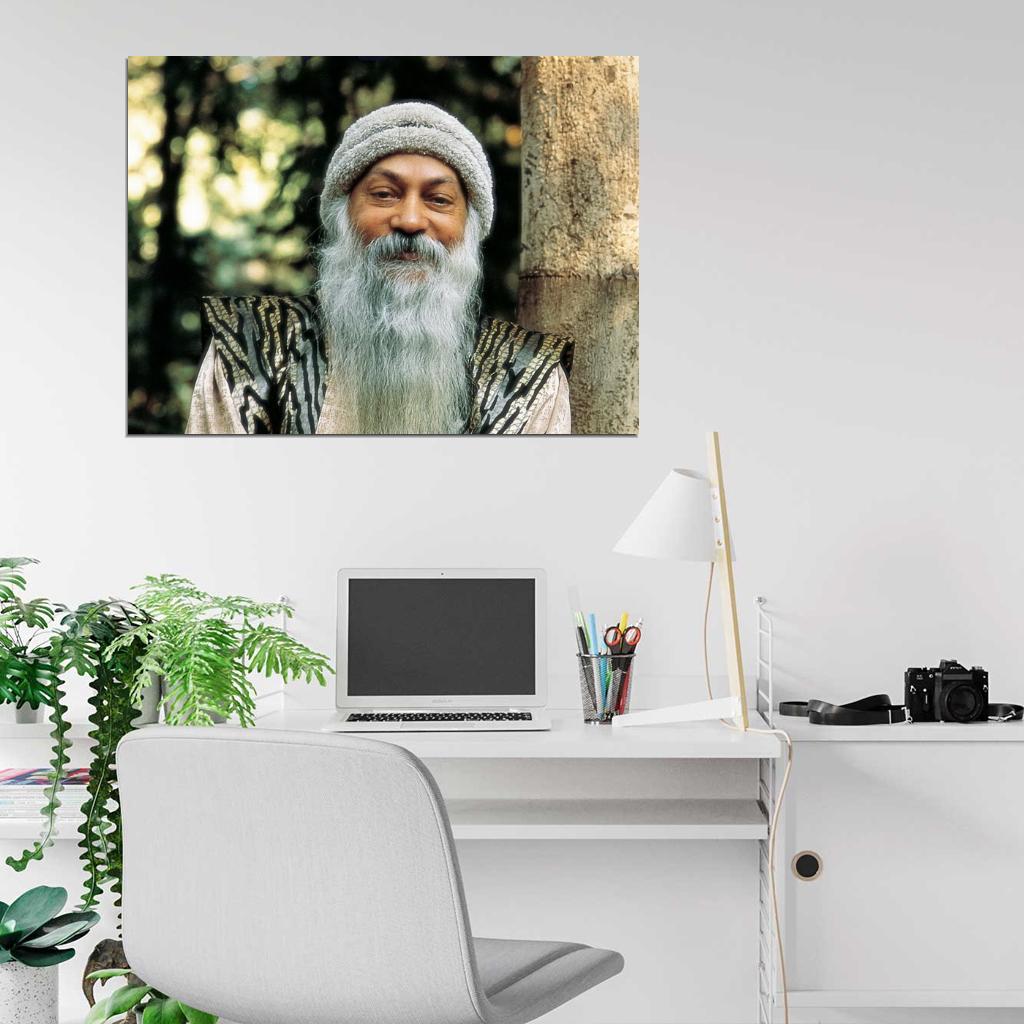 Osho Acharya Rajneesh Indian Guru Portrait Wall Print Poster