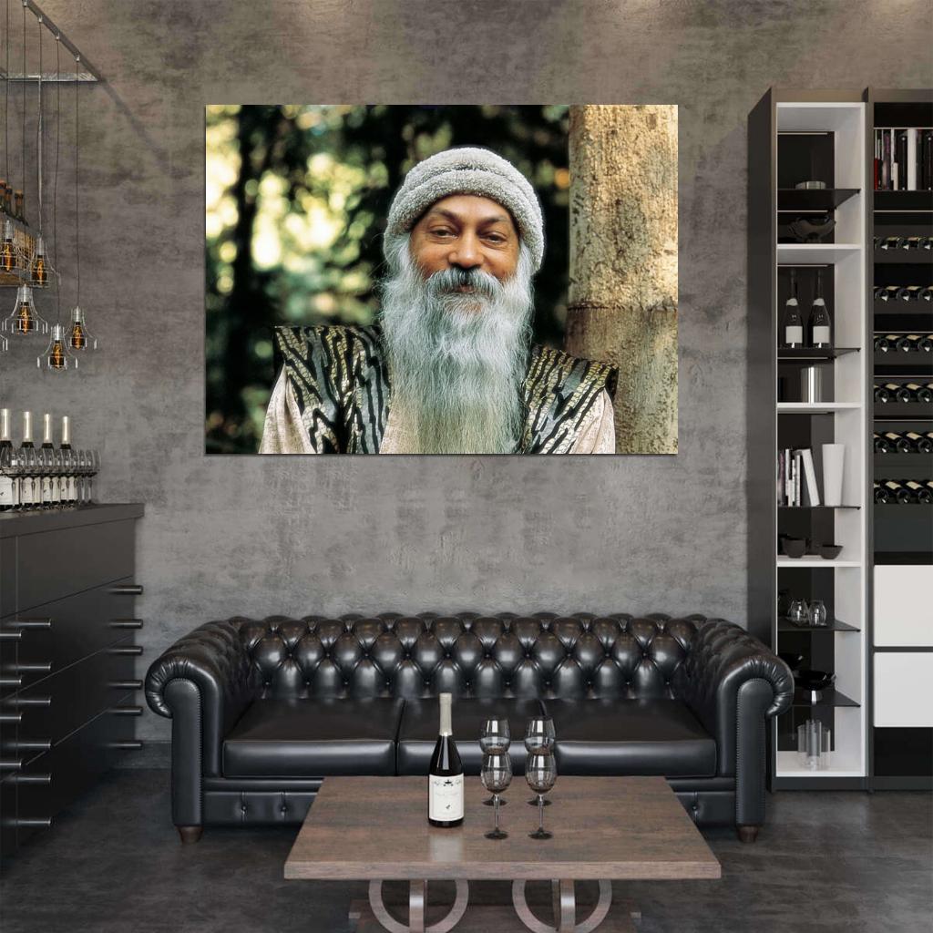 Osho Acharya Rajneesh Indian Guru Portrait Wall Print Poster