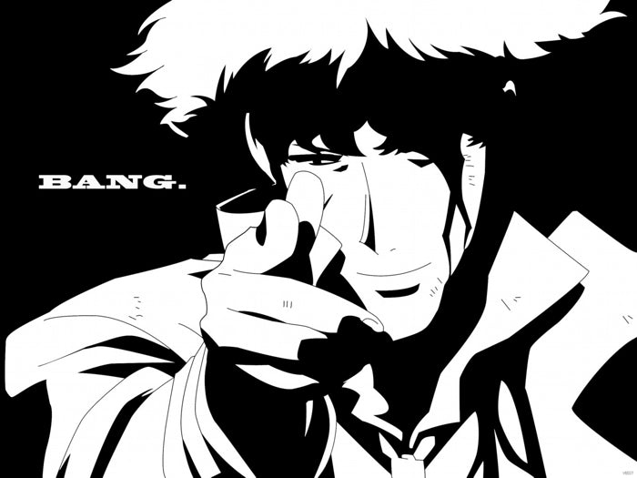 Cowboy Bebop Spike Spiegel BW Anime Manga Art Print Poster - xonomax