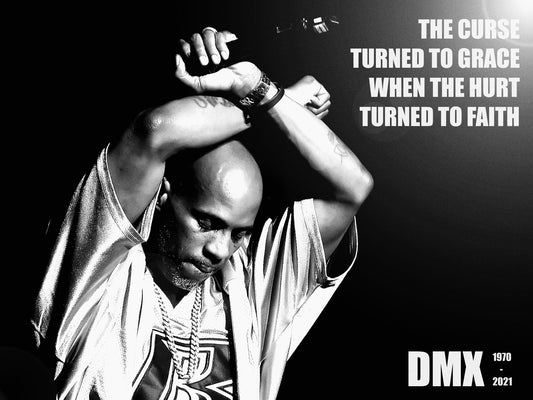 DMX Quote RIP 1970-2021 BW Hip-Hop Rap Music Singer Portrait Poster - xonomax