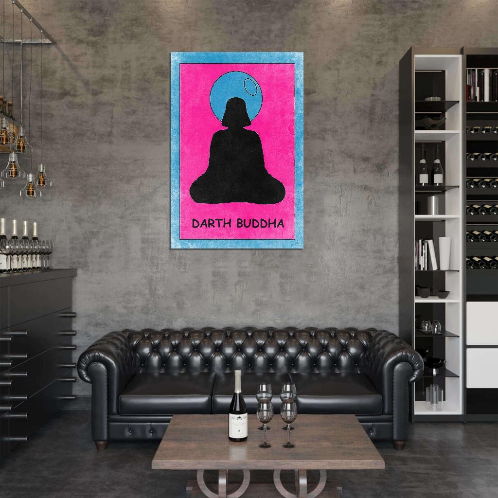 Darth Buddha Morty Cartoon Pop Art Wall Print Poster