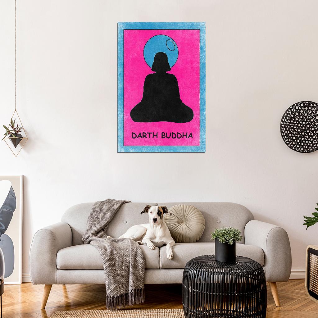 Darth Buddha Morty Cartoon Pop Art Wall Print Poster