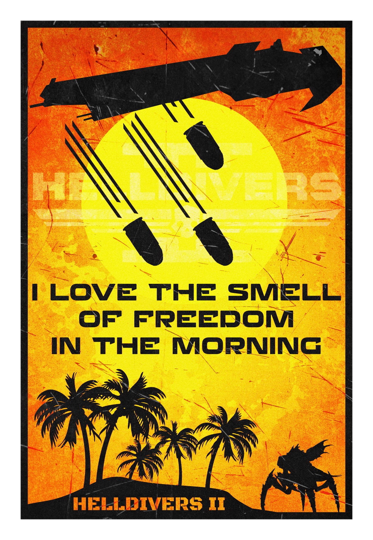 Helldivers 2 Game Apocalypse Now Vietnam War Propaganda Vintage Retro Art Room