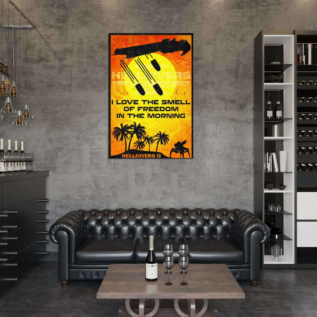 Helldivers 2 Game Apocalypse Now Vietnam War Propaganda Vintage Retro Art Room