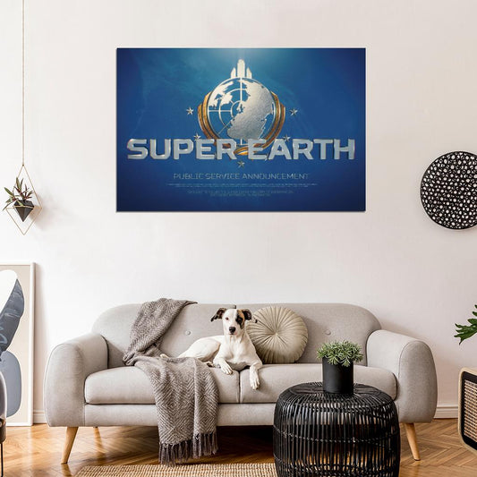 Helldivers 2 Game Super Earth War Propaganda Vintage Retro Art Room - xonomax