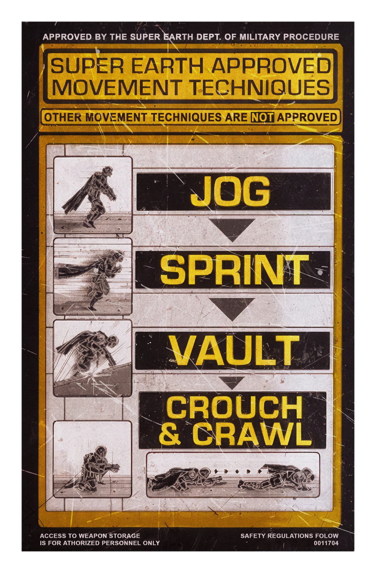 Helldivers 2 Game Training Sign Warning War Propaganda Vintage Retro Art Room
