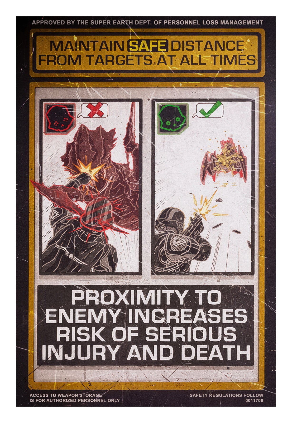 Helldivers 2 Game Training Sign War Propaganda Vintage Retro Art Room