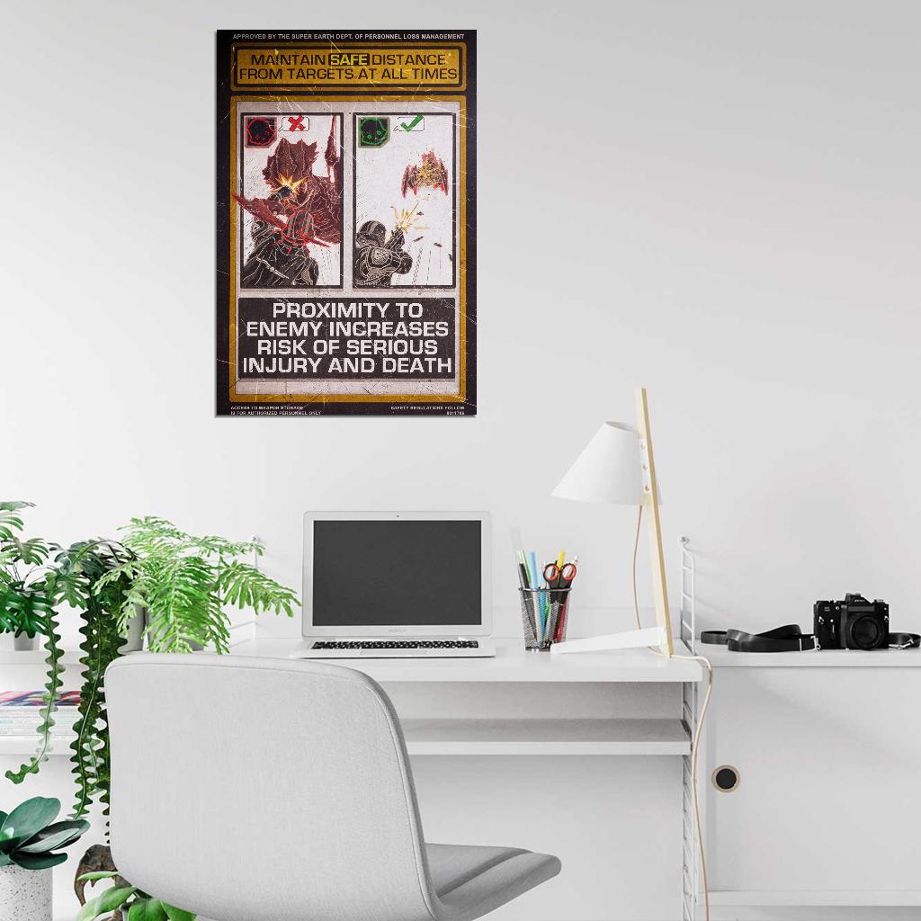 Helldivers 2 Game Training Sign War Propaganda Vintage Retro Art Room