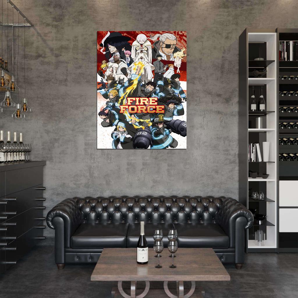Designomite! Fire Force Hot Anime Manga Art Print Poster