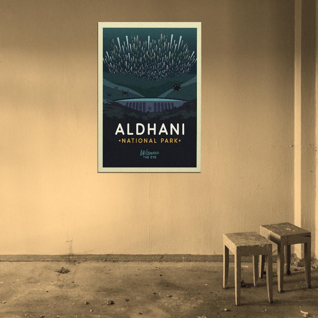 ALDHANI The Eye Meteors TIE Fighter Planet Star Wars Travel Vintage Retro War Wall Art Decor PRINT POSTER