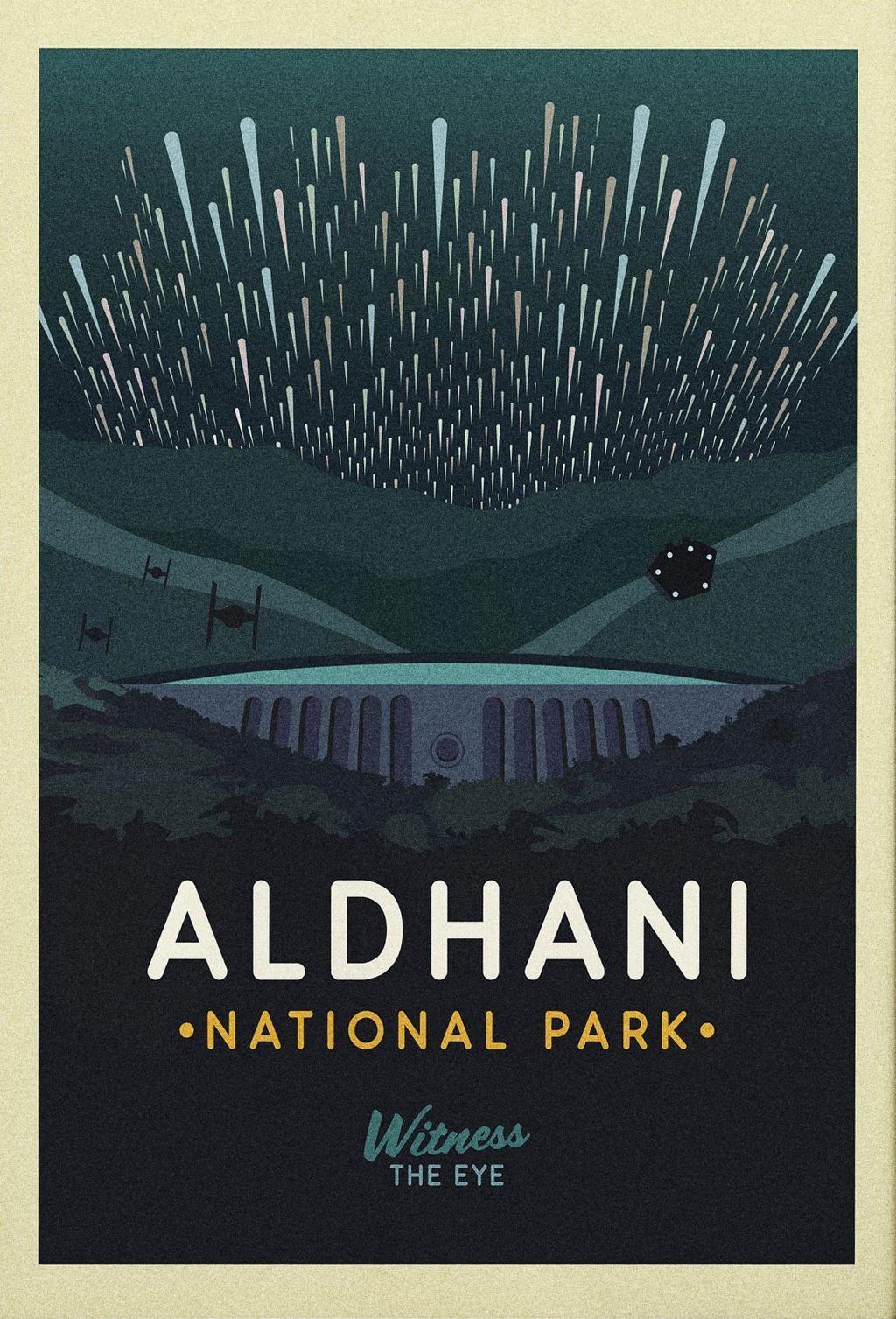 ALDHANI The Eye Meteors TIE Fighter Planet Star Wars Travel Vintage Retro War Wall Art Decor PRINT POSTER