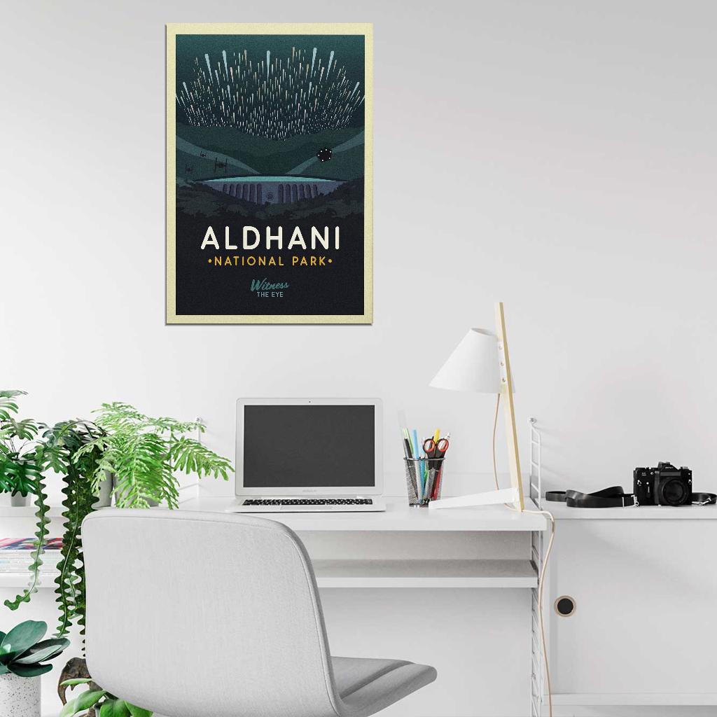 ALDHANI The Eye Meteors TIE Fighter Planet Star Wars Travel Vintage Retro War Wall Art Decor PRINT POSTER