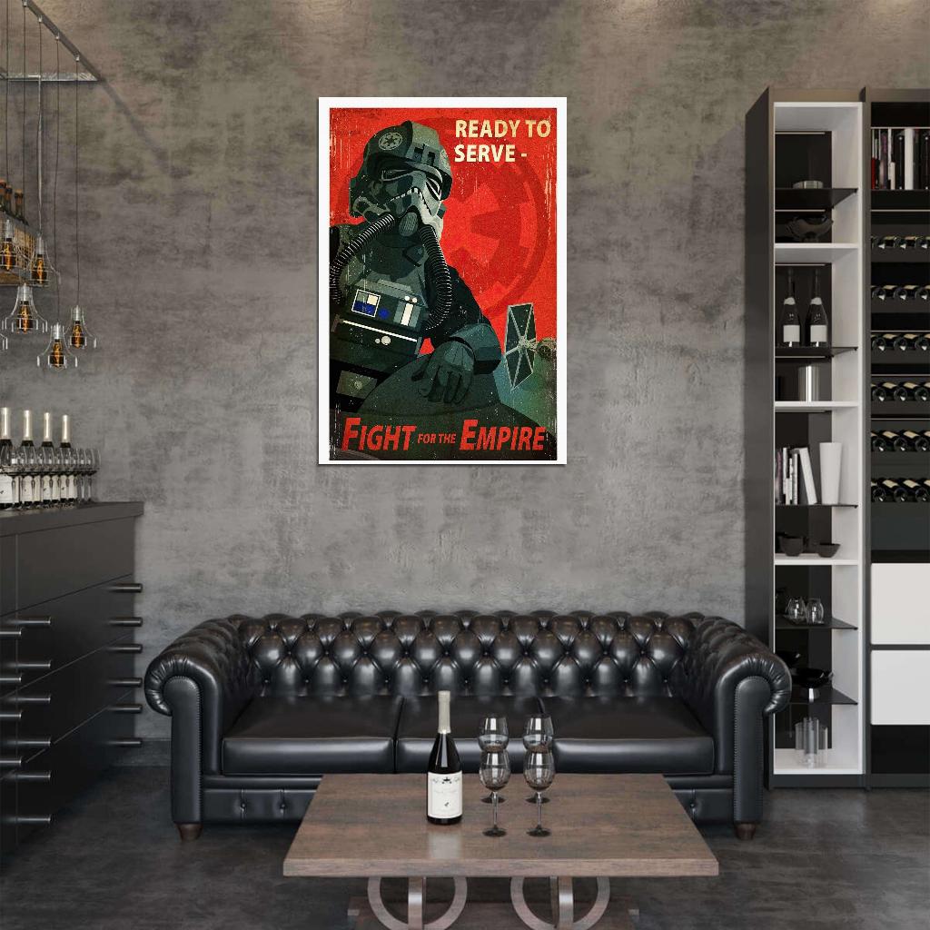 TIE Fighter Pilot Empire Imperial Navy Starfleet Star Wars Propaganda Vintage Retro Wall Art Decor PRINT POSTER