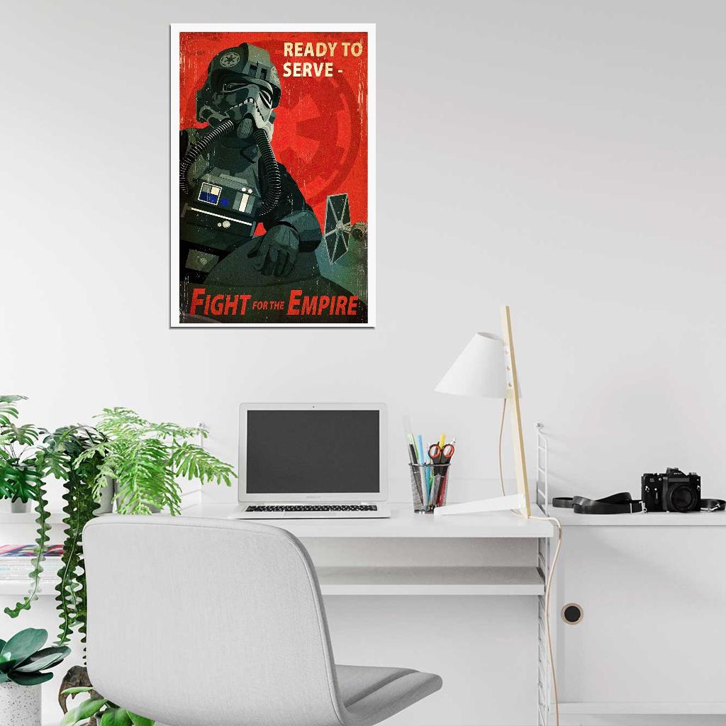 TIE Fighter Pilot Empire Imperial Navy Starfleet Star Wars Propaganda Vintage Retro Wall Art Decor PRINT POSTER