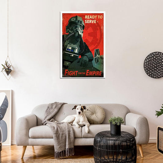TIE Fighter Pilot Empire Imperial Navy Starfleet Star Wars Propaganda Vintage Retro Wall Art Decor PRINT POSTER - xonomax