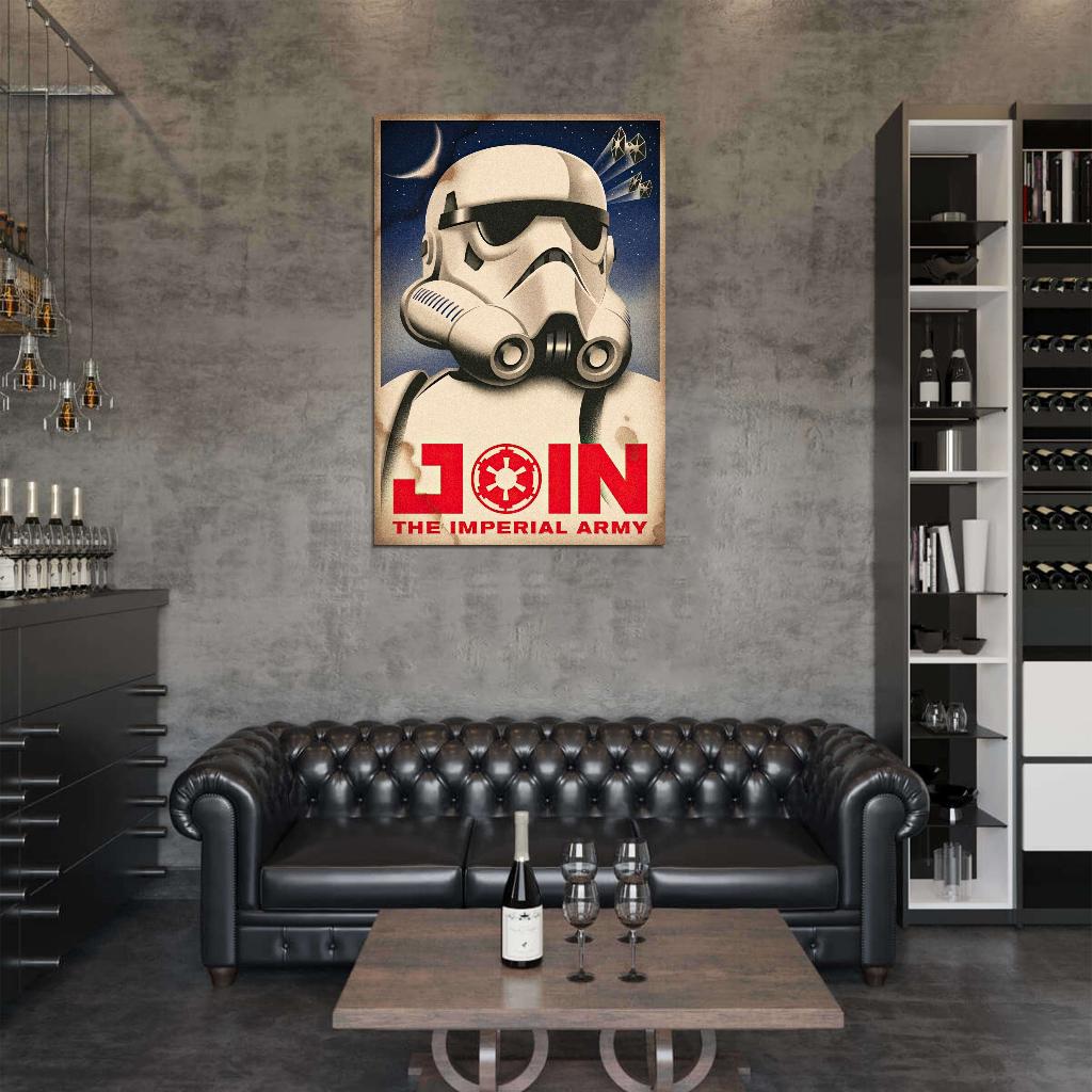 Join Imperial Army Stormtrooper ST Empire Star Wars Propaganda Vintage Retro Wall Art Decor PRINT POSTER - xonomax