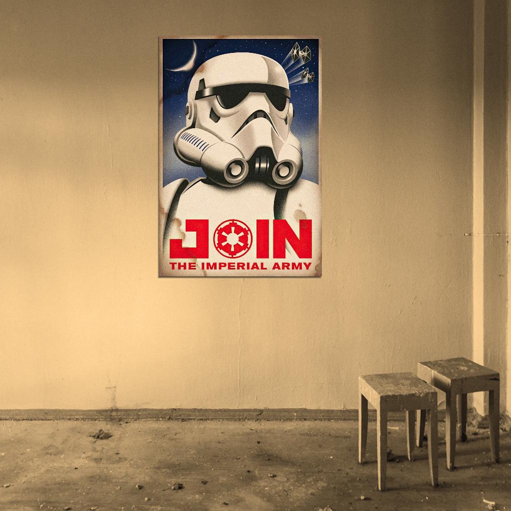Join Imperial Army Stormtrooper ST Empire Star Wars Propaganda Vintage Retro Wall Art Decor PRINT POSTER - xonomax