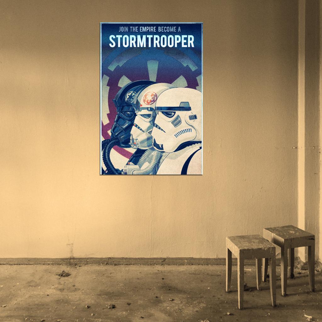 Join the Empire Stormtrooper Imperial Star Wars Propaganda Army Vintage Retro Wall Art Decor PRINT POSTER - xonomax