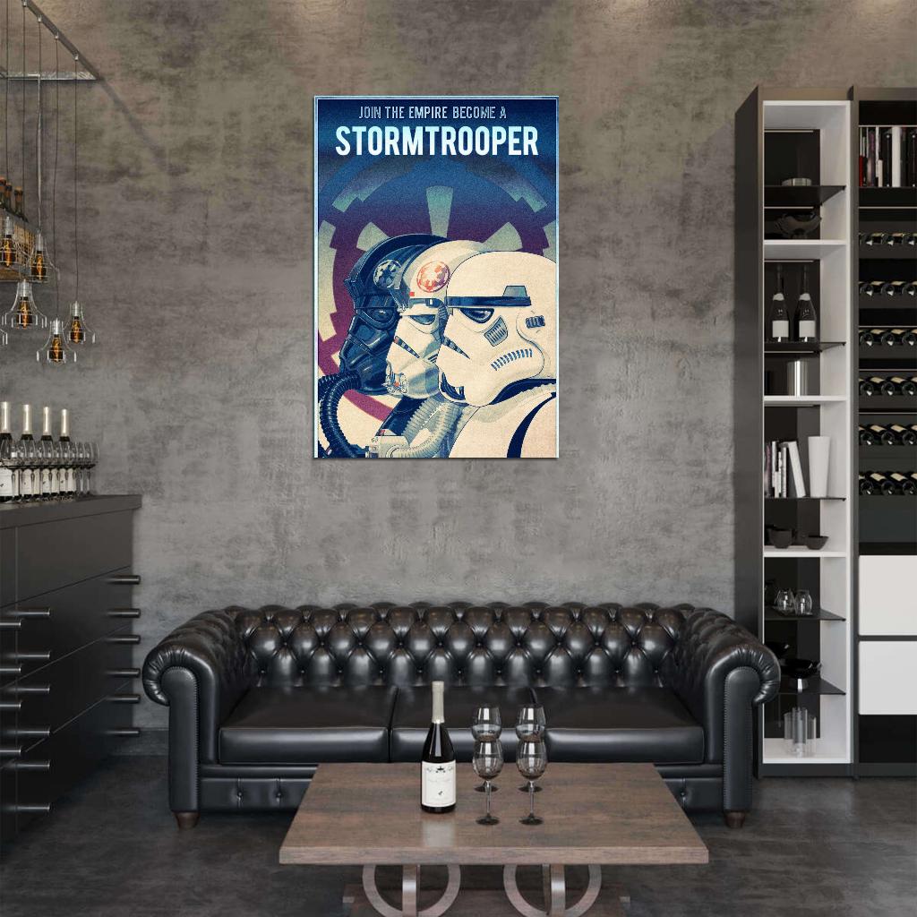 Join the Empire Stormtrooper Imperial Star Wars Propaganda Army Vintage Retro Wall Art Decor PRINT POSTER - xonomax