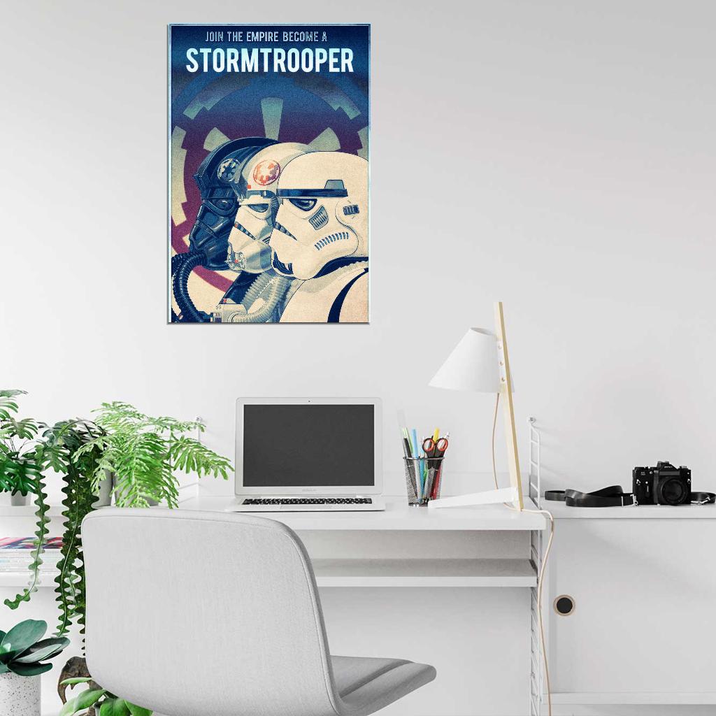 Join the Empire Stormtrooper Imperial Star Wars Propaganda Army Vintage Retro Wall Art Decor PRINT POSTER - xonomax