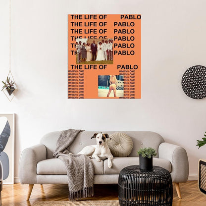 Kanye West "The Life Of Pablo" Album HD Cover Art Music Poster