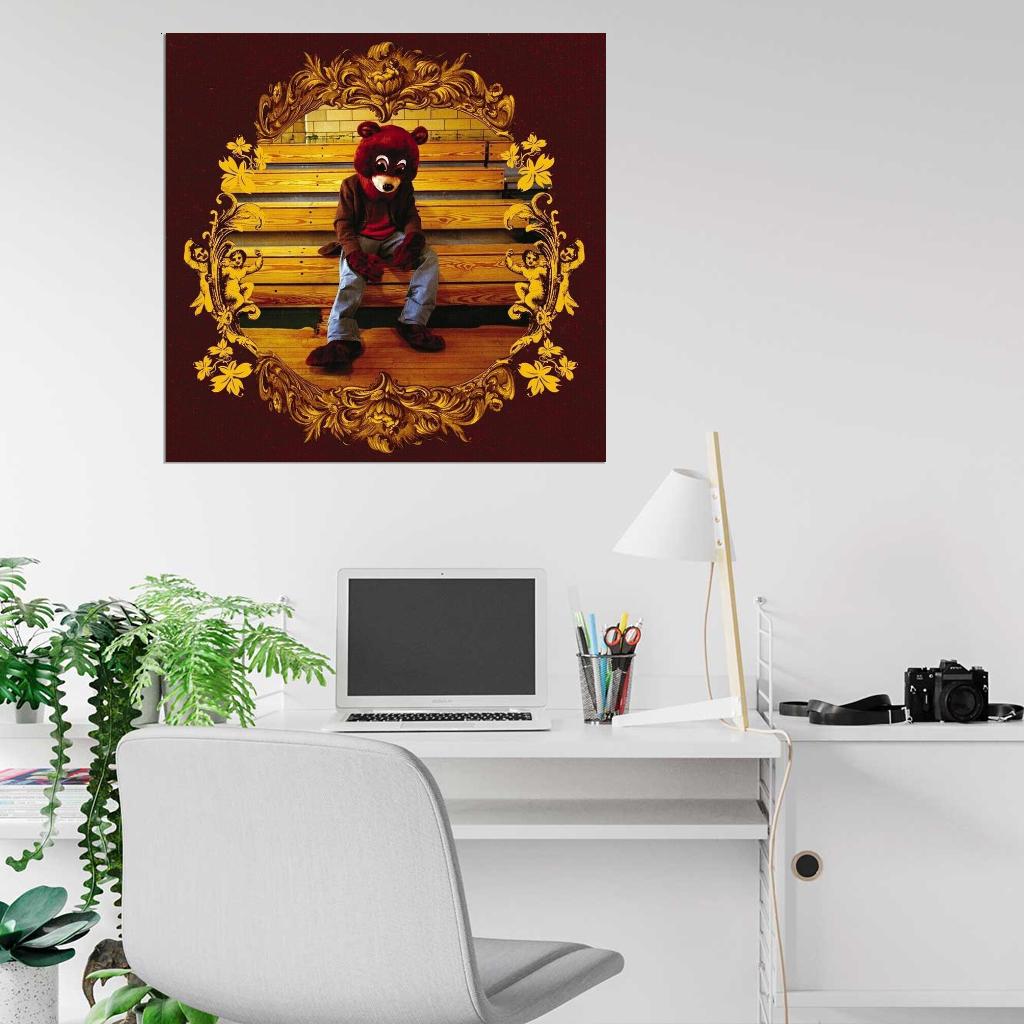Kanye West "The College Dropout" Album HD Cover Music Poster