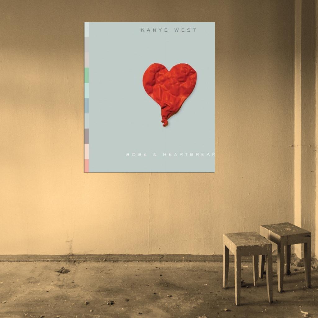 Kanye West "808s & Heartbreak" Album HD Cover Art Music Poster