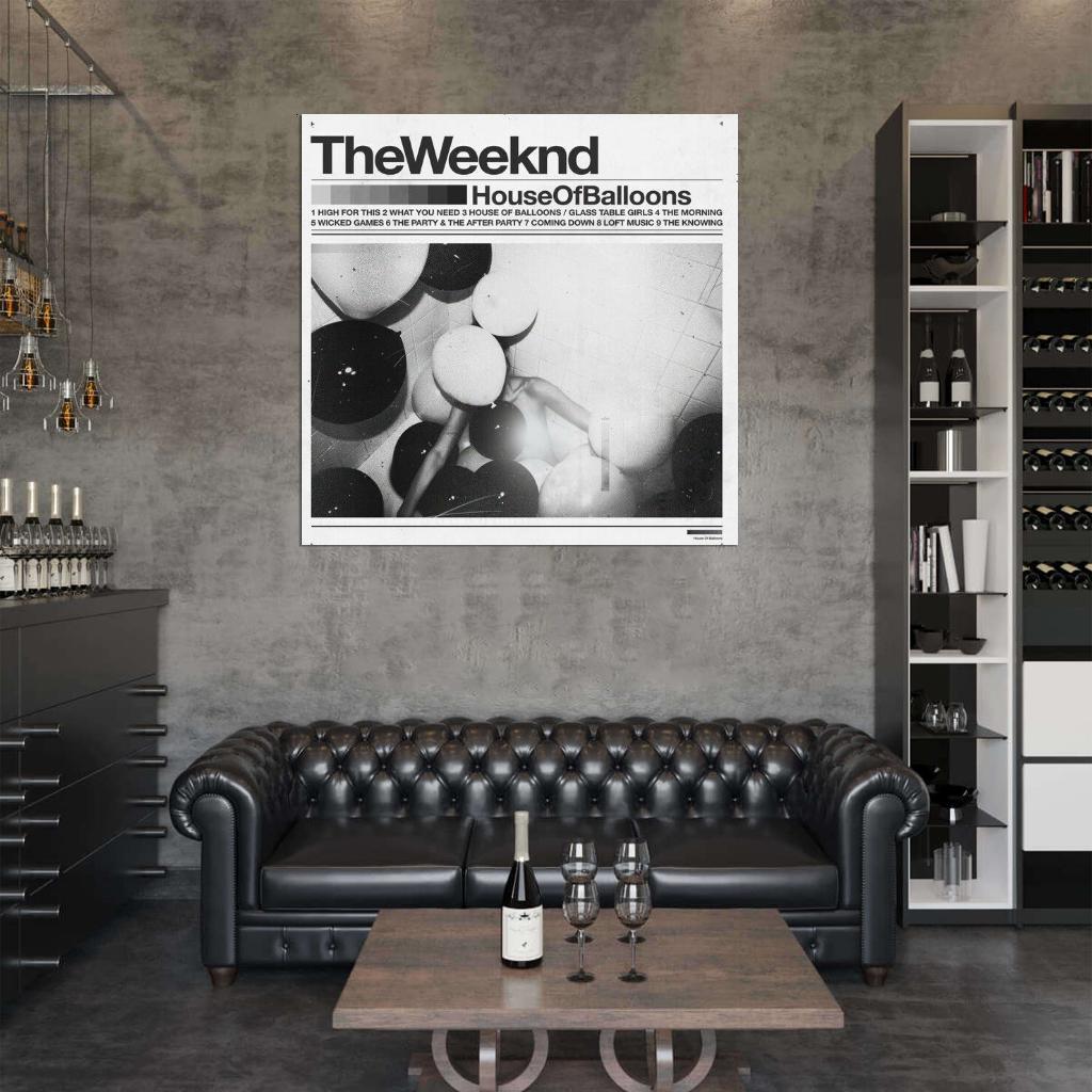 The Weeknd 'House of Balloons' Album HD Cover Music Poster