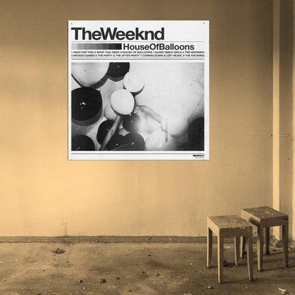 The Weeknd 'House of Balloons' Album HD Cover Music Poster