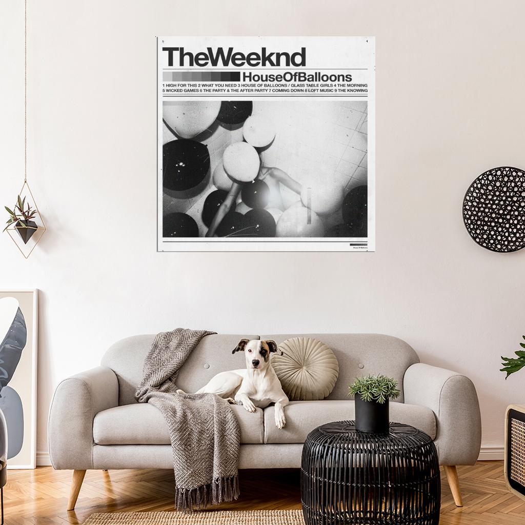 The Weeknd 'House of Balloons' Album HD Cover Music Poster