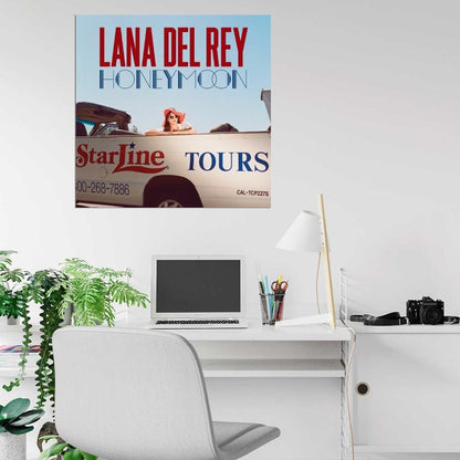 Lana Del Rey “Honeymoon” Music Album HD Cover Art Print Poster