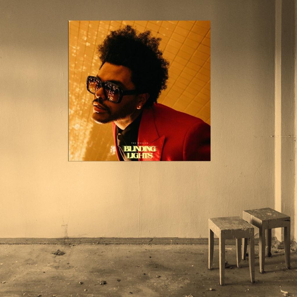 The Weeknd "Blinding Lights" Album HD Cover Art Poster