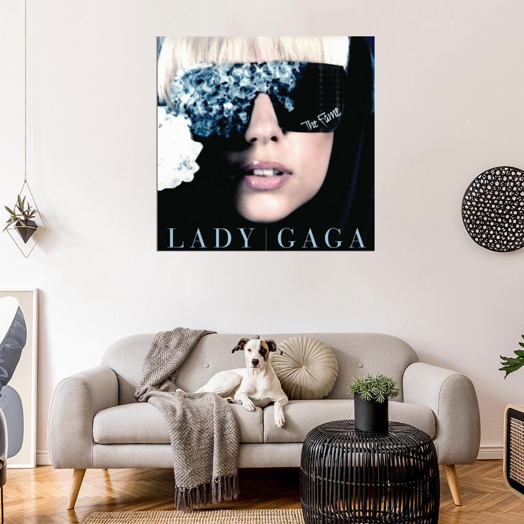 Lady Gaga “The Fame” Music Album HD Cover Art Print Poster