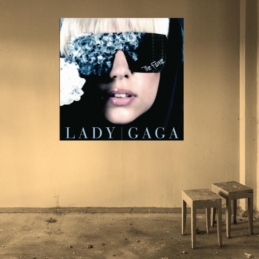 Lady Gaga “The Fame” Music Album HD Cover Art Print Poster