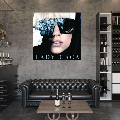 Lady Gaga “The Fame” Music Album HD Cover Art Print Poster