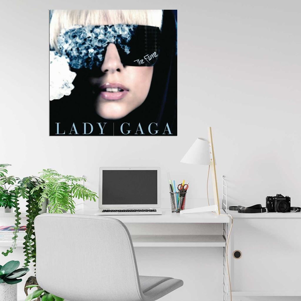 Lady Gaga “The Fame” Music Album HD Cover Art Print Poster