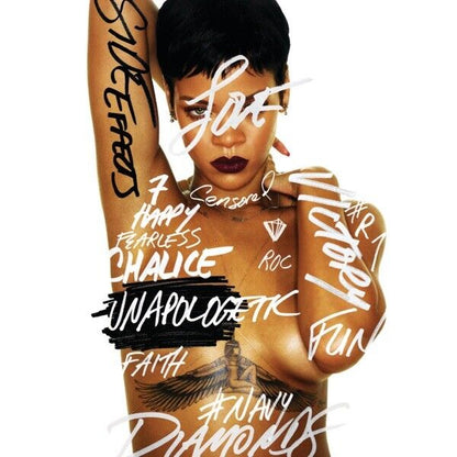 Rihanna "Unapologetic" Music Album HD Cover Art Print Poster