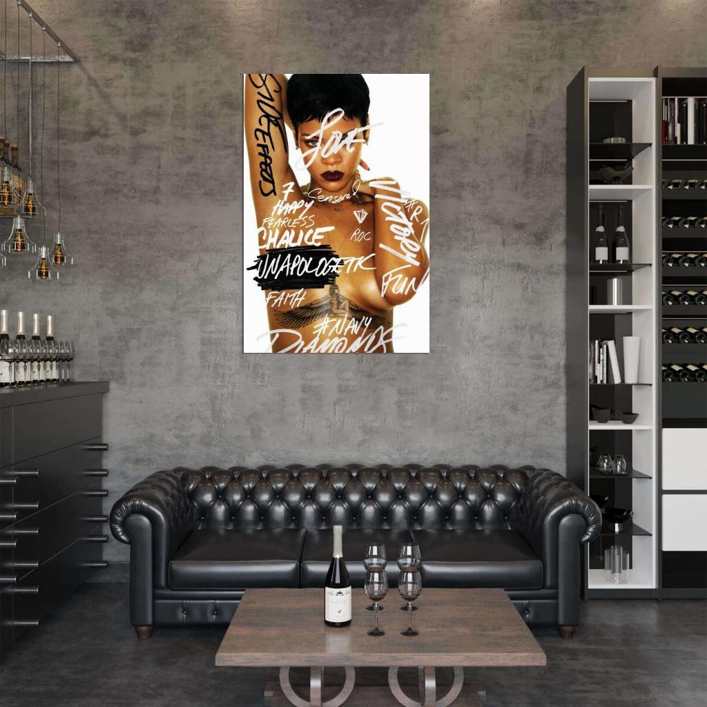 Rihanna "Unapologetic" Music Album HD Cover Art Print Poster