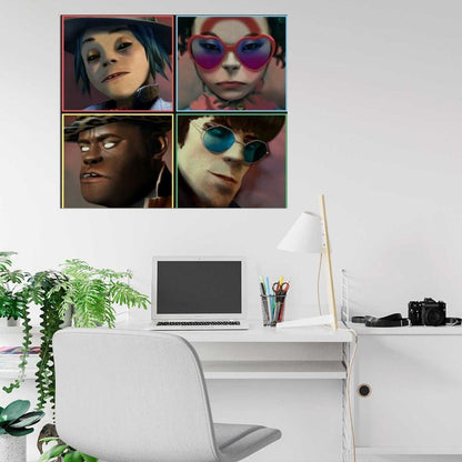 Gorillaz "Humanz (Deluxe)" Album HD Cover Art Print Poster