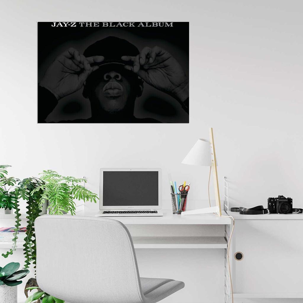 JAY-Z "The Black Album" Music Album HD Cover Art Print Poster