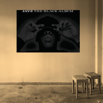 JAY-Z "The Black Album" Music Album HD Cover Art Print Poster