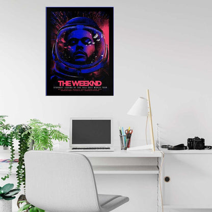 The weeknd Starboy: Legend of the Fall 2017 Tour Art Music Poster