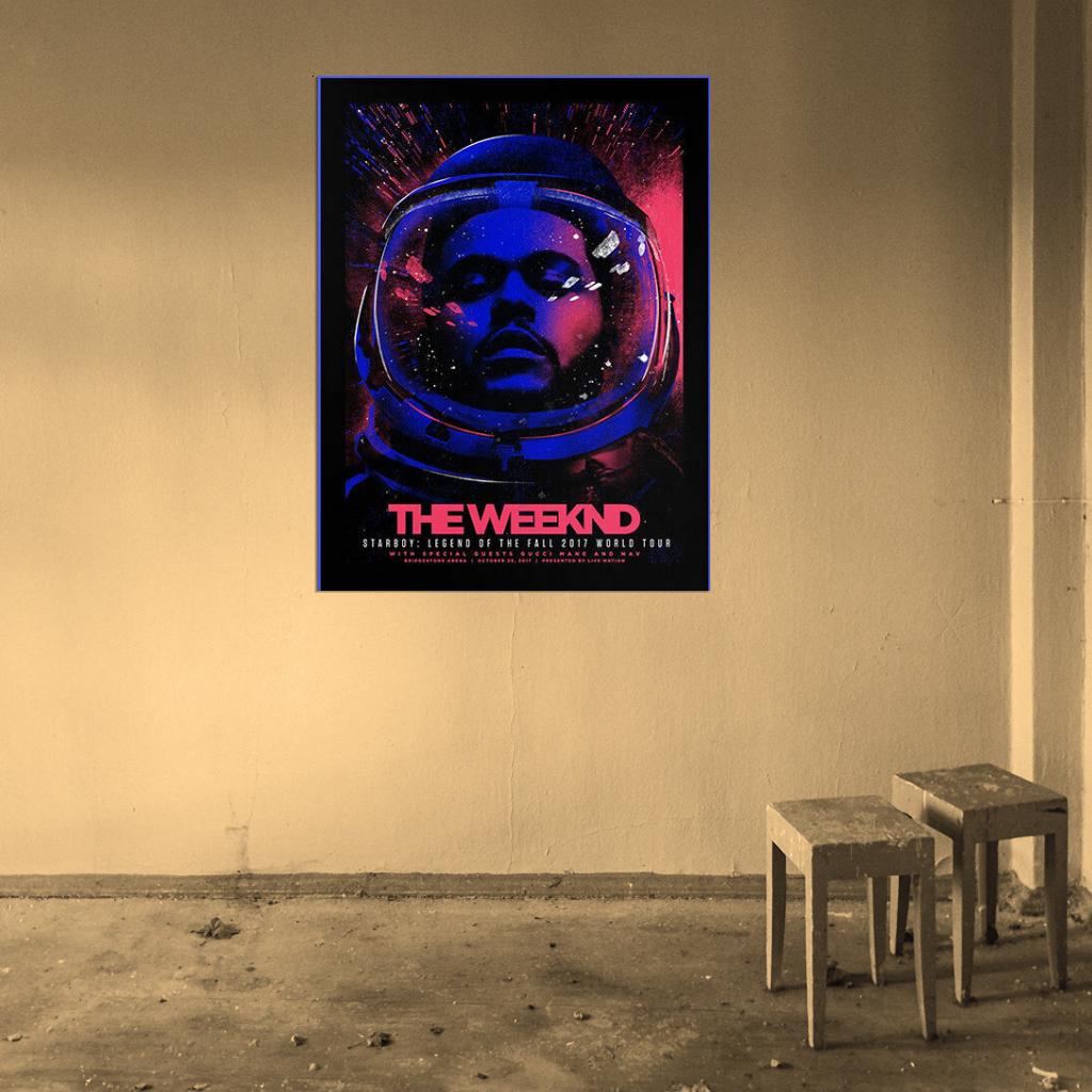 The weeknd Starboy: Legend of the Fall 2017 Tour Art Music Poster