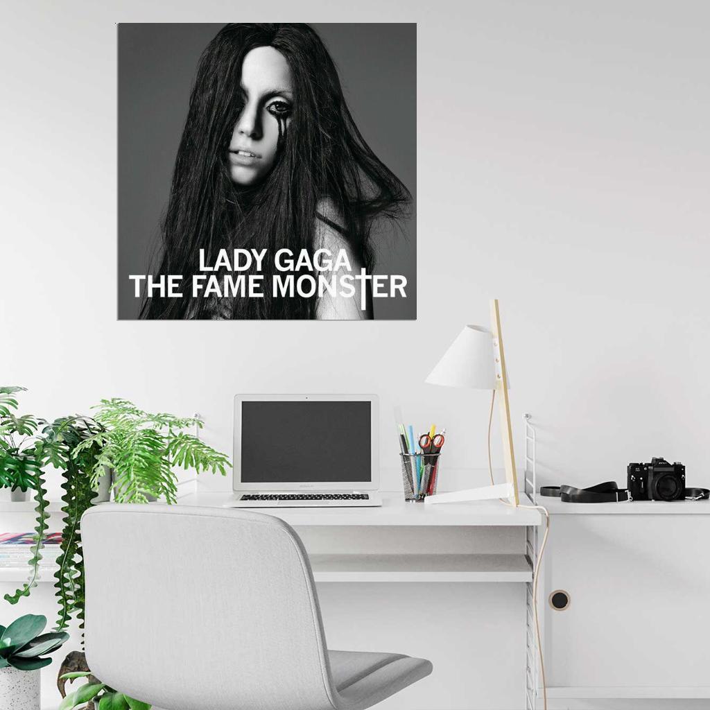 Lady Gaga "The Fame Monster" Album HD Cover Art Print Poster