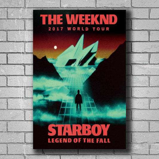 The Weeknd 2017 World Tour Starboy 16 Cover Art Music Poster