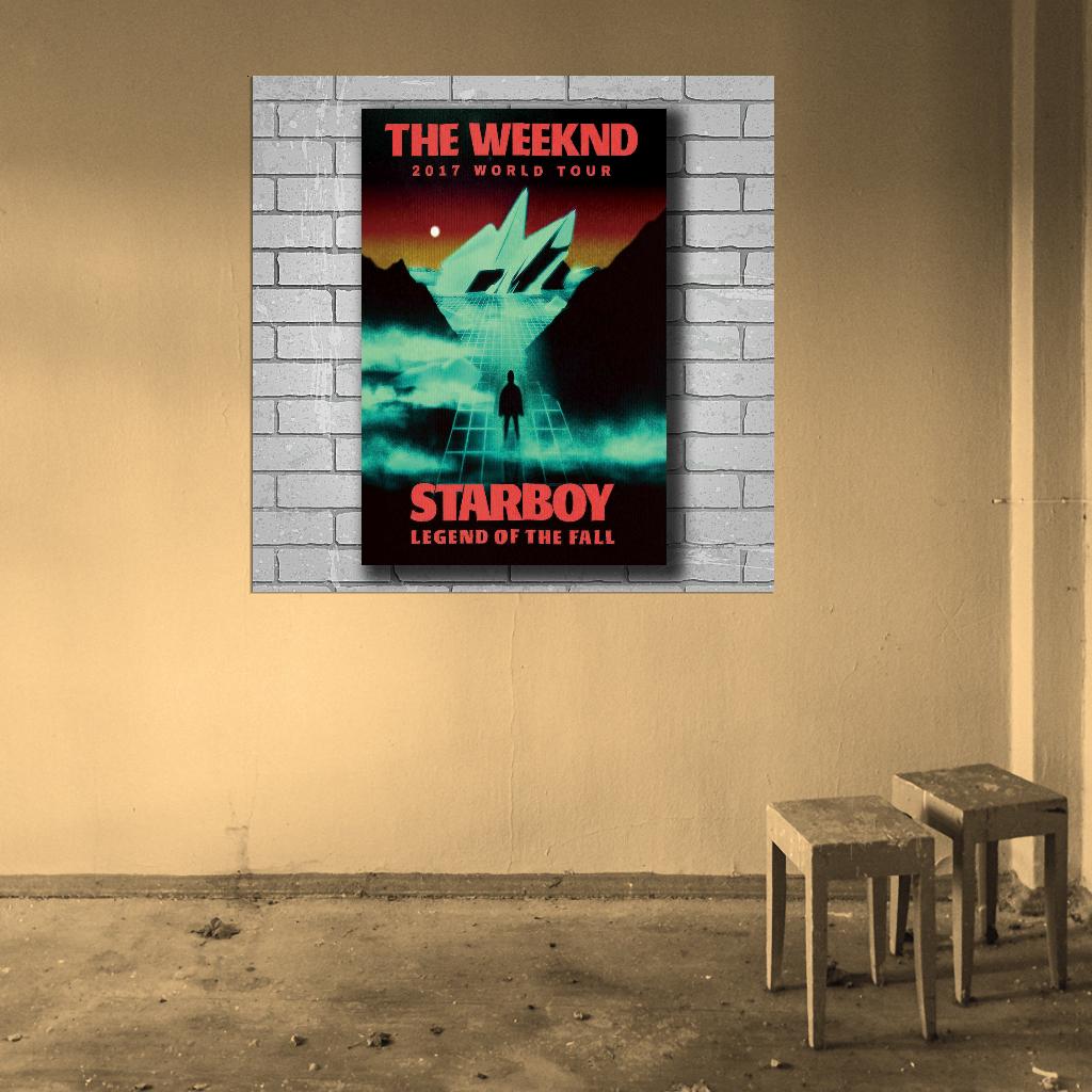 The Weeknd 2017 World Tour Starboy 16 Cover Art Music Poster