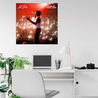 Lil Tjay "None of Your Love" Album HD Cover Art Print Poster